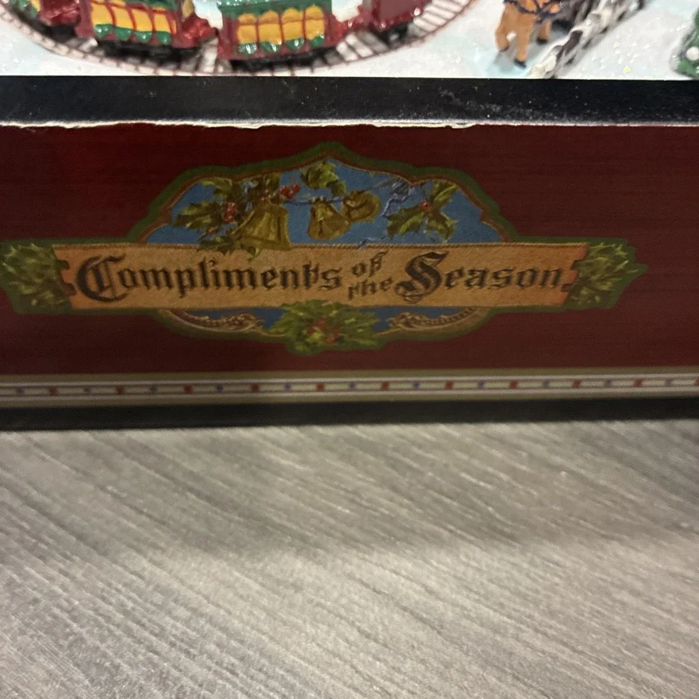Gold Label Illuminated Train Music Box Works Good Condition Needs Batteries
